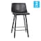 Flash Furniture 24" Black LeatherSoft Counter Stools, PK 2 CH-212069-24-BK-GG - alternate 2